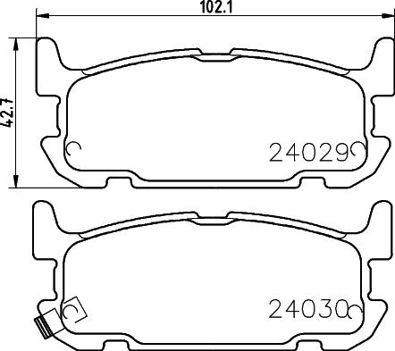 DON PCP1950 - Тормозные колодки, дисковые, комплект avtokuzovplus.com.ua