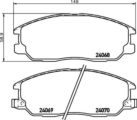 DON PCP1952 - Тормозные колодки, дисковые, комплект avtokuzovplus.com.ua