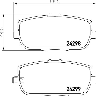 DON PCP1957 - Тормозные колодки, дисковые, комплект avtokuzovplus.com.ua