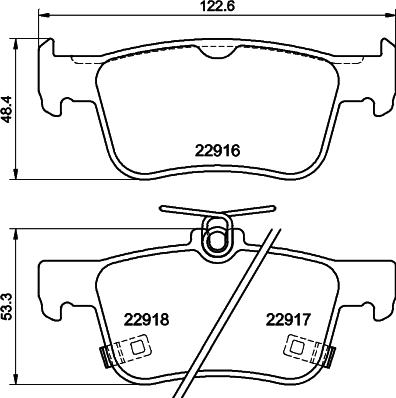 DON PCP2020 - Тормозные колодки, дисковые, комплект avtokuzovplus.com.ua