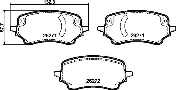 DON PCP2028 - Тормозные колодки, дисковые, комплект avtokuzovplus.com.ua