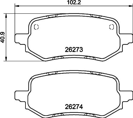 DON PCP2029 - Тормозные колодки, дисковые, комплект avtokuzovplus.com.ua