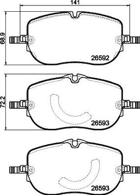 DON PCP2072 - Тормозные колодки, дисковые, комплект autodnr.net