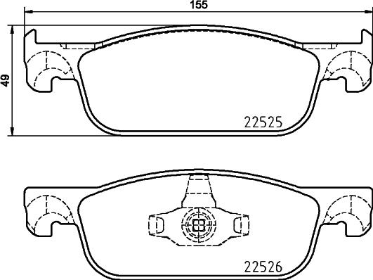 DON PCP2082 - Тормозные колодки, дисковые, комплект avtokuzovplus.com.ua