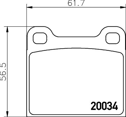 DON PCP2095 - Тормозные колодки, дисковые, комплект avtokuzovplus.com.ua