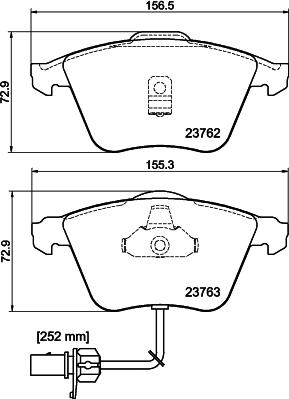 DON PCP2103 - Тормозные колодки, дисковые, комплект avtokuzovplus.com.ua