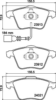 DON PCP2111 - Тормозные колодки, дисковые, комплект avtokuzovplus.com.ua