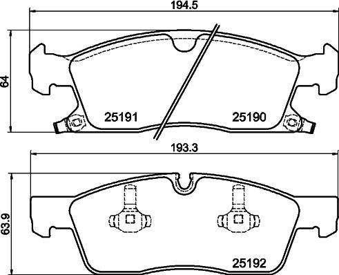 DON PCP2162 - Тормозные колодки, дисковые, комплект avtokuzovplus.com.ua