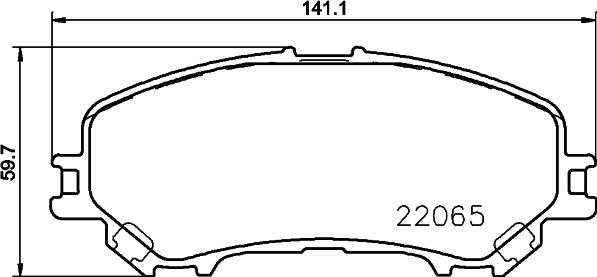 DON PCP2220 - Тормозные колодки, дисковые, комплект avtokuzovplus.com.ua