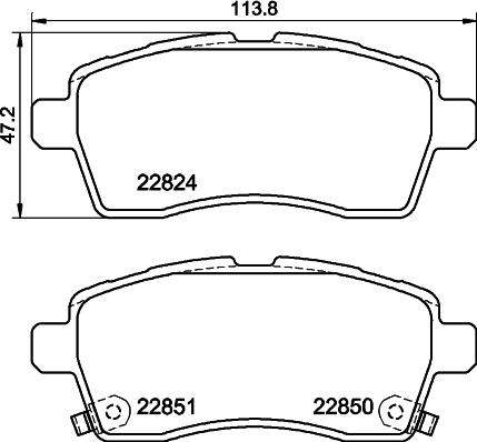 DON PCP2228 - Тормозные колодки, дисковые, комплект autodnr.net