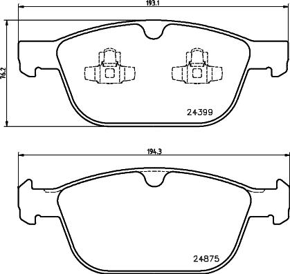 DON PCP2232 - Тормозные колодки, дисковые, комплект avtokuzovplus.com.ua