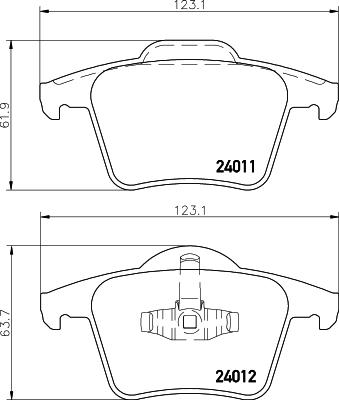 DON PCP2233 - Тормозные колодки, дисковые, комплект autodnr.net