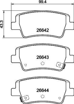 DON PCP2249 - Тормозные колодки, дисковые, комплект avtokuzovplus.com.ua