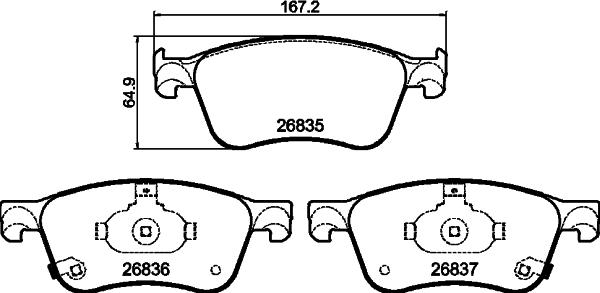 DON PCP2274 - Гальмівні колодки, дискові гальма autocars.com.ua