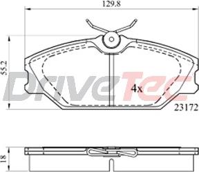 DriveTec DPAD1744 - Гальмівні колодки, дискові гальма autocars.com.ua