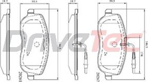 DriveTec DPAD1792 - Гальмівні колодки, дискові гальма autocars.com.ua