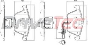 DriveTec DPAD1922 - Гальмівні колодки, дискові гальма autocars.com.ua