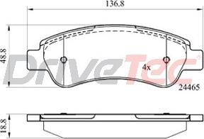 DriveTec DPAD1994 - Тормозные колодки, дисковые, комплект autodnr.net