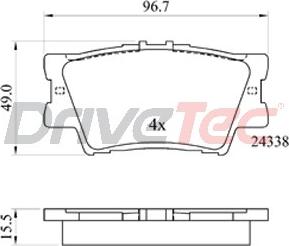 DriveTec DPAD2004 - Гальмівні колодки, дискові гальма autocars.com.ua