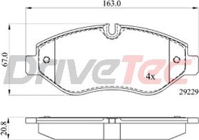 DriveTec DPAD2039 - Тормозные колодки, дисковые, комплект autodnr.net