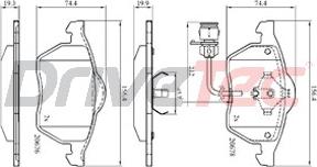 DriveTec DPAD784 - Гальмівні колодки, дискові гальма autocars.com.ua
