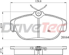 DriveTec DPAD919 - Тормозные колодки, дисковые, комплект autodnr.net