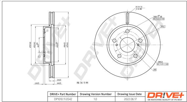 Dr!ve+ DP1010.11.0542 - Гальмівний диск autocars.com.ua