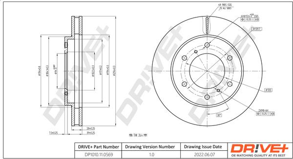 Dr!ve+ DP1010.11.0569 - Гальмівний диск autocars.com.ua