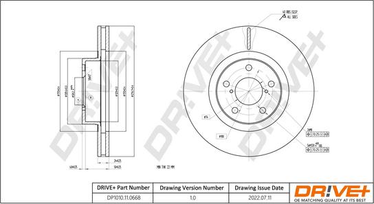 Dr!ve+ DP1010.11.0668 - Гальмівний диск autocars.com.ua