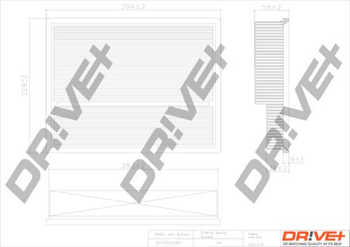 Dr!ve+ DP1110.10.0067 - Повітряний фільтр autocars.com.ua