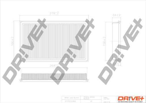 Dr!ve+ DP1110.10.0069 - Повітряний фільтр autocars.com.ua