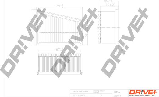 Dr!ve+ DP1110.10.0070 - Повітряний фільтр autocars.com.ua