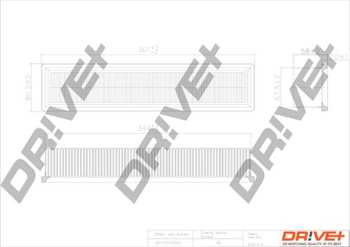 Dr!ve+ DP1110.10.0097 - Повітряний фільтр autocars.com.ua