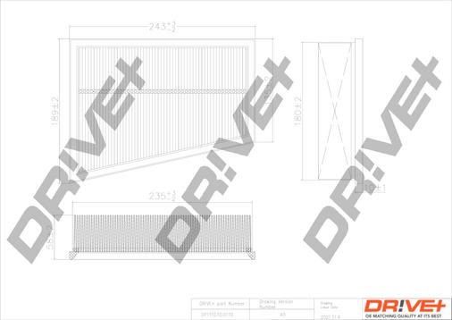 Dr!ve+ DP1110.10.0110 - Повітряний фільтр autocars.com.ua