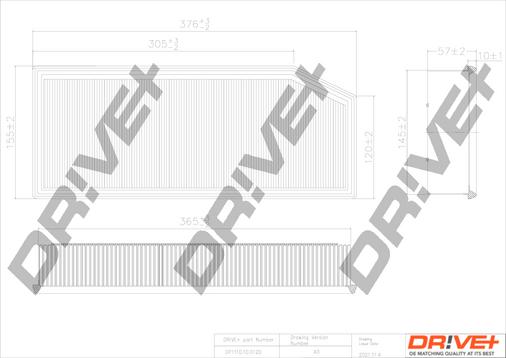 Dr!ve+ DP1110.10.0120 - DP1110.10.0120 Drive - Фільтр повітря autocars.com.ua