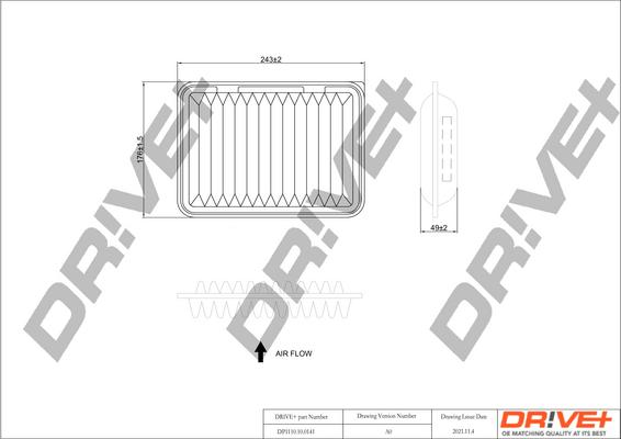 Dr!ve+ DP1110.10.0141 - Повітряний фільтр autocars.com.ua