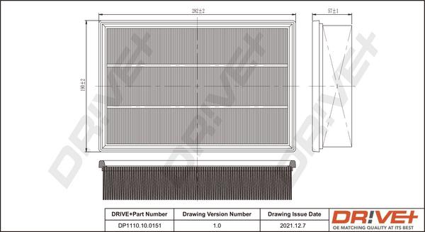 Dr!ve+ DP1110.10.0151 - Повітряний фільтр autocars.com.ua