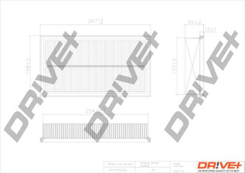 Dr!ve+ DP1110.10.0152 - DP1110.10.0152 Drive - Фільтр повітря аналог WA6535 autocars.com.ua