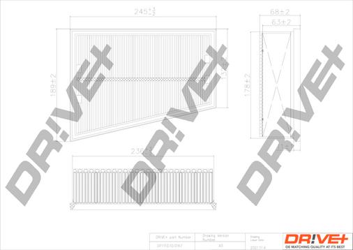 Dr!ve+ DP1110.10.0167 - Повітряний фільтр autocars.com.ua