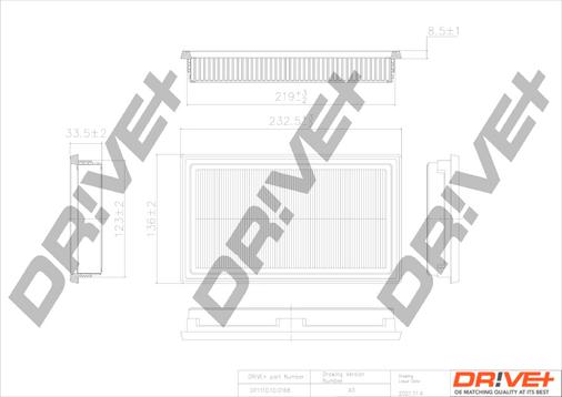 Dr!ve+ DP1110.10.0168 - Повітряний фільтр autocars.com.ua