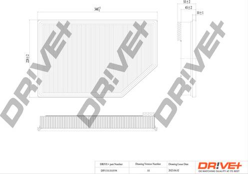 Dr!ve+ DP1110.10.0194 - Повітряний фільтр autocars.com.ua