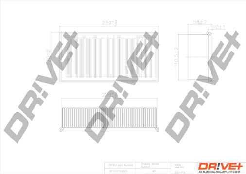 Dr!ve+ DP1110.10.0205 - Повітряний фільтр autocars.com.ua