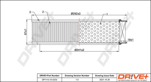 Dr!ve+ DP1110.10.0232 - Воздушный фильтр autodnr.net