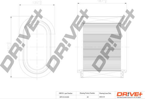 Dr!ve+ DP1110.10.0240 - Повітряний фільтр autocars.com.ua