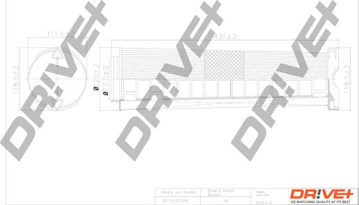 Dr!ve+ DP1110.10.0246 - Повітряний фільтр autocars.com.ua