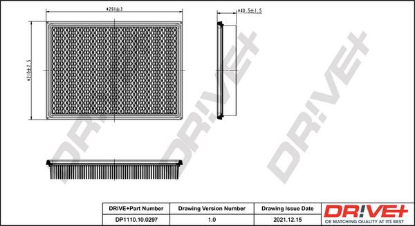 Dr!ve+ DP1110.10.0297 - Повітряний фільтр autocars.com.ua