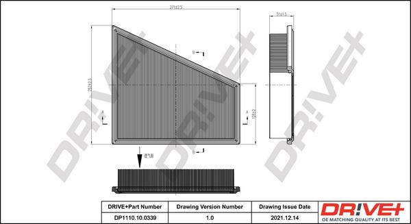 Dr!ve+ DP1110.10.0339 - Повітряний фільтр autocars.com.ua