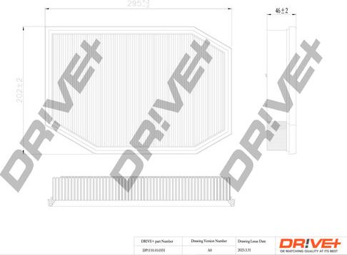 Dr!ve+ DP1110.10.0351 - Повітряний фільтр autocars.com.ua