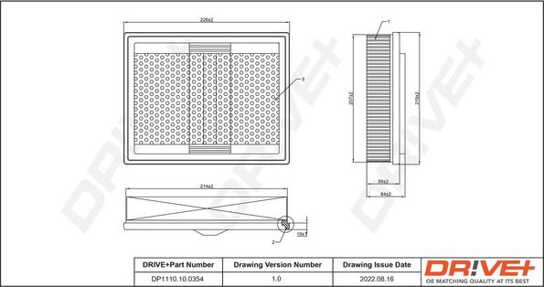 Dr!ve+ DP1110.10.0354 - Воздушный фильтр autodnr.net