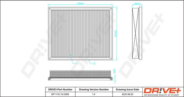 Dr!ve+ DP1110.10.0369 - Повітряний фільтр autocars.com.ua